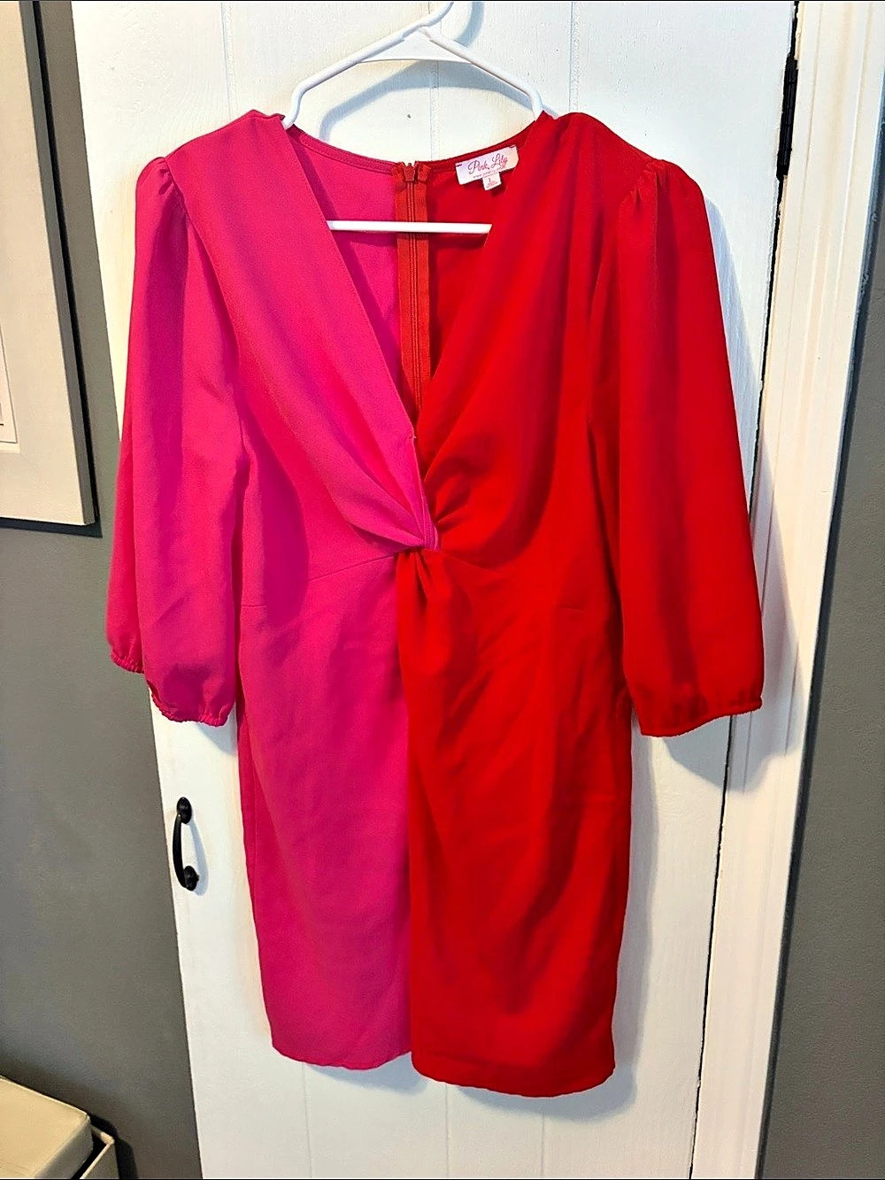 Pink Lily Color Block Mini Dress